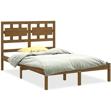 Rám postele medově hnědý masivní dřevo 140 × 200 cm, 3105668 (3105668)