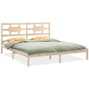 Rám postele masivní dřevo 200 × 200 cm, 3105685 (3105685)