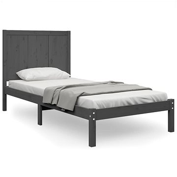 Rám postele šedý masivní borovice 75 × 190 cm Small Single, 3105692 (3105692)