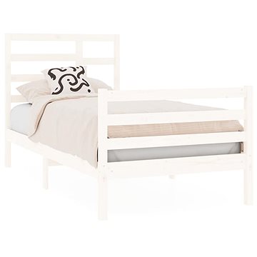 Rám postele bílý masivní dřevo 90 × 190 cm Single, 3105826 (3105826)