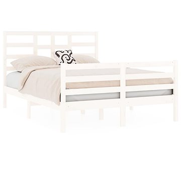 Rám postele bílý masivní dřevo 120 × 190 cm Small Double, 3105831 (3105831)