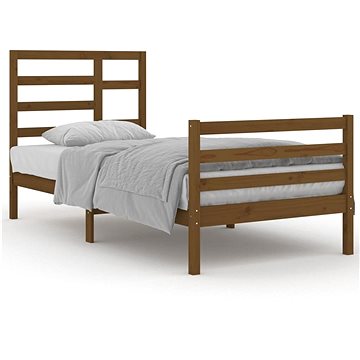Rám postele medově hnědý masivní dřevo 90 × 200 cm, 3105848 (3105848)