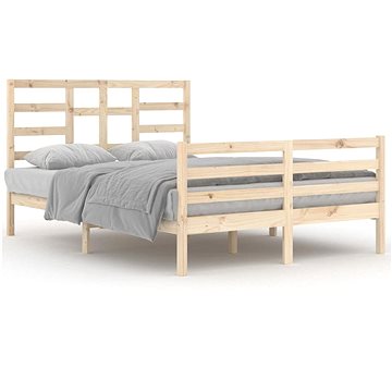 Rám postele masivní dřevo 140 × 200 cm, 3105860 (3105860)