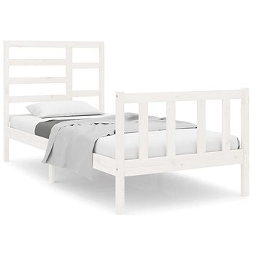 Rám postele bílý masivní dřevo 90 × 190 cm Single, 3105891 (3105891)