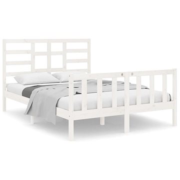 Rám postele bílý masivní dřevo 120 × 190 cm Small Double, 3105896 (3105896)