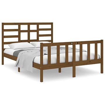 Rám postele medově hnědý masivní dřevo 135 × 190 cm Double, 3105903 (3105903)