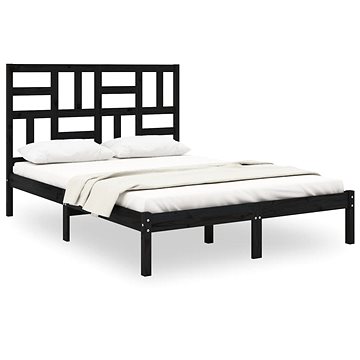 Rám postele černý masivní dřevo 120 × 190 cm Small Double, 3105924 (3105924)