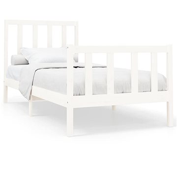 Rám postele bílý masivní borovice 100 × 200 cm, 3106694 (3106694)