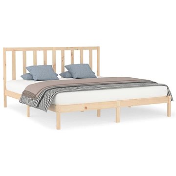 Rám postele masivní dřevo 200 × 200 cm, 3106788 (3106788)