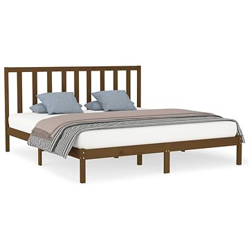 Rám postele medově hnědý masivní dřevo 200 × 200 cm, 3106791 (3106791)
