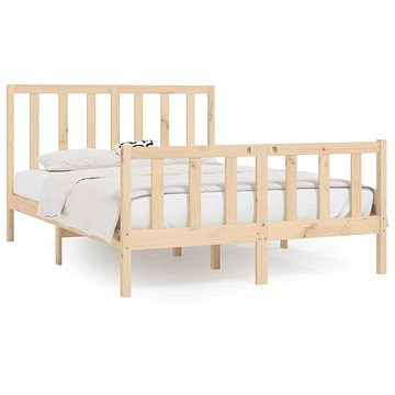 Rám postele masivní dřevo 140 × 200 cm, 3106833 (3106833)