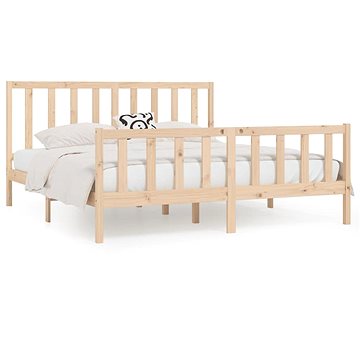 Rám postele masivní dřevo 180 × 200 cm Super King, 3106848 (3106848)