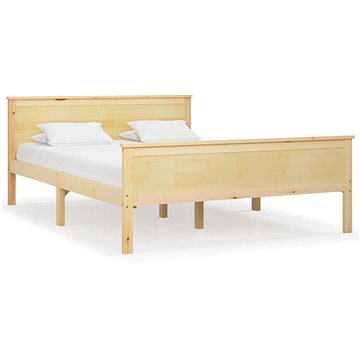 Rám postele masivní dřevo borovice 160 × 200 cm, 322178 (322178)