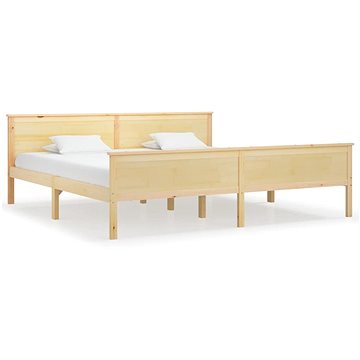 Rám postele masivní dřevo borovice 200 × 200 cm, 322180 (322180)