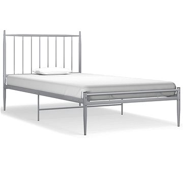 Rám postele šedý kov 100 × 200 cm, 325014 (325014)
