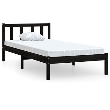 Rám postele černý masivní borovice 90 × 190 cm UK Single, 810051 (810051)