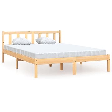 Rám postele masivní borovice 120 × 190 cm malé dvojlůžko, 810052 (810052)