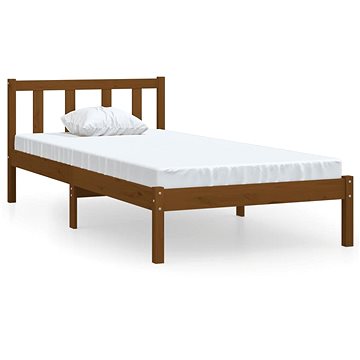 Rám postele medově hnědý masivní borovice 90 × 200 cm, 810070 (810070)