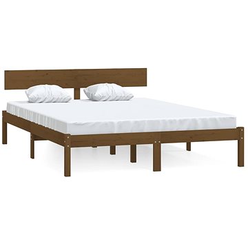 Rám postele medově hnědý masivní borovice 160 × 200 cm, 810160 (810160)