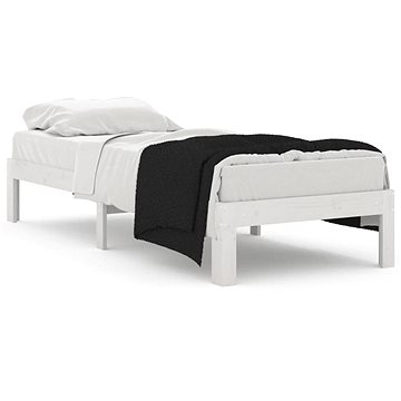 Rám postele bílý masivní dřevo 75 × 190 cm Small Single, 810326 (810326)