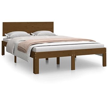 Rám postele medově hnědý masivní dřevo 120×190 cm Small Double, 810468 (810468)