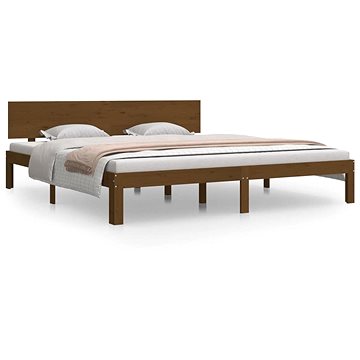 Rám postele medově hnědý masivní dřevo 180 × 200 cm Super King, 810513 (810513)