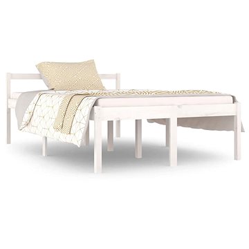 Rám postele bílý masivní dřevo 120 × 190 cm Small Double, 810585 (810585)