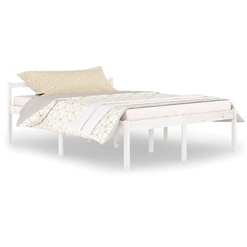 Rám postele bílý masivní borovice 150 × 200 cm King, 810620 (810620)