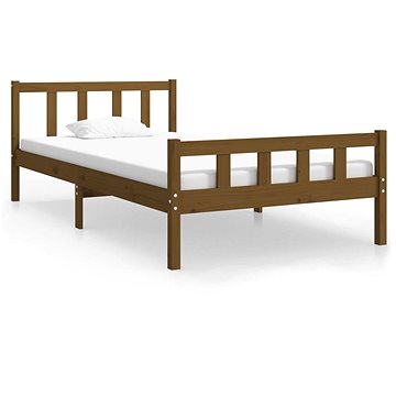 Rám postele medově hnědý masivní dřevo 90 × 200 cm, 810667 (810667)