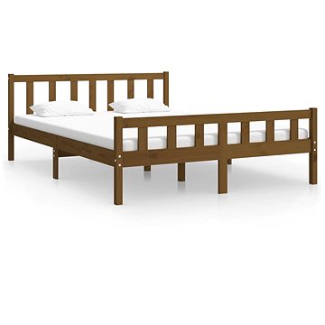Rám postele medově hnědý masivní dřevo 120 × 200 cm, 810677 (810677)