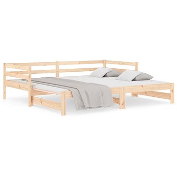 Výsuvná postel 2× (90 × 190) cm masivní borové dřevo, 814654 (814654)