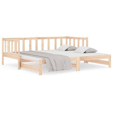 Výsuvná postel 2× (90 × 190) cm masivní borovice, 814664 (814664)