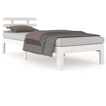 Rám postele bílý masivní dřevo 90 × 190 cm Single, 814720 (814720)