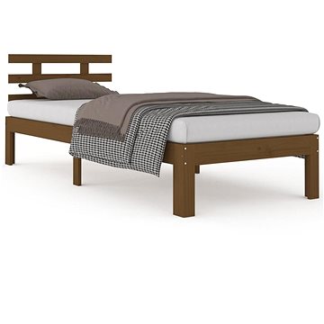 Rám postele medově hnědý masivní dřevo 90 × 190 cm Single, 814722 (814722)