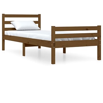 Rám postele medově hnědý masivní dřevo 75 × 190 cm Small Single, 814782 (814782)