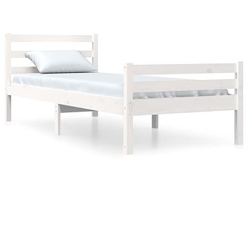 Rám postele bílý masivní dřevo 90 × 190 cm Single, 814785 (814785)