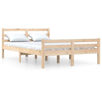 Rám postele masivní dřevo 140 × 190 cm, 814799 (814799)