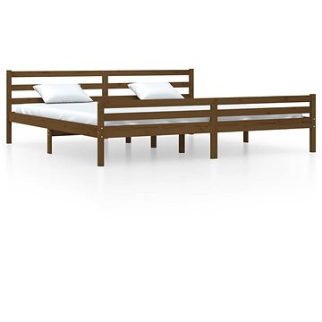 Rám postele medově hnědý masivní dřevo 180 × 200 cm Super King, 814837 (814837)