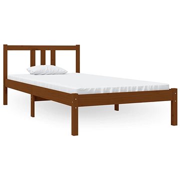 Rám postele medově hnědý masivní dřevo 90 × 190 cm Single, 814852 (814852)