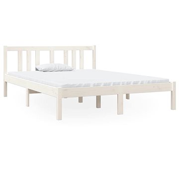 Rám postele bílý masivní dřevo 120 × 190 cm Small Double, 814855 (814855)