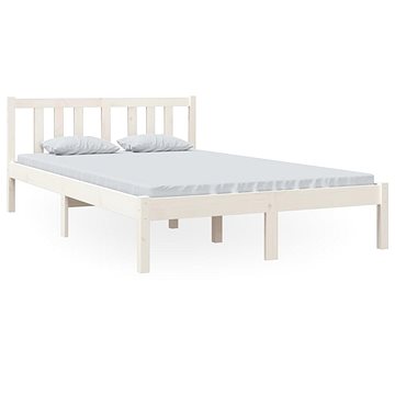 Rám postele bílý masivní dřevo 120 × 200 cm, 814880 (814880)