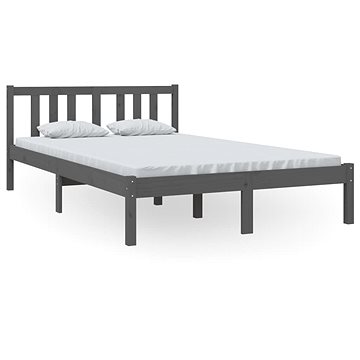 Rám postele šedý masivní dřevo 120 × 200 cm, 814881 (814881)