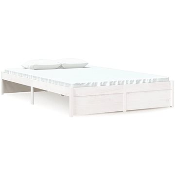 Rám postele bílý masivní dřevo 120 × 200 cm, 814945 (814945)