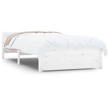 Rám postele bílý masivní dřevo 75 × 190 cm Small Single, 815005 (815005)
