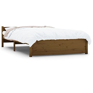 Rám postele medově hnědý masivní dřevo 120×190 cm Small Double, 815017 (815017)