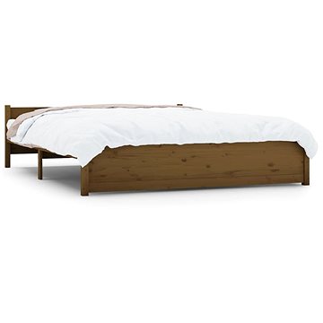 Rám postele medově hnědý masivní dřevo 140 × 190 cm, 815027 (815027)