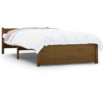 Rám postele medově hnědý masivní dřevo 90 × 200 cm, 815032 (815032)