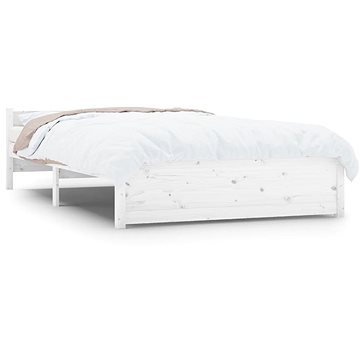 Rám postele bílý masivní dřevo 120 × 200 cm, 815040 (815040)