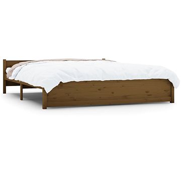 Rám postele medově hnědý masivní dřevo 160 × 200 cm, 815057 (815057)