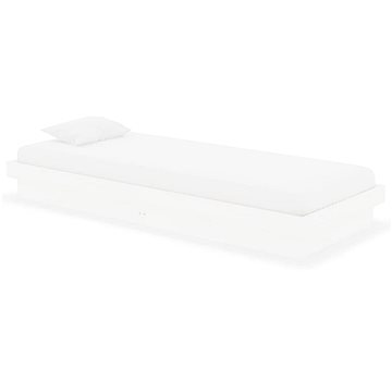 Rám postele bílý masivní dřevo 75 × 190 cm Small Single, 819933 (819933)